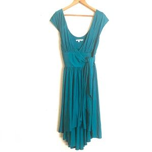 Calypso St Barth | Teal Jersey Silk Wrap Dress